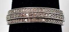 Marvelous 10K White Gold Approx. 1.30CTW Diamond Band Ring