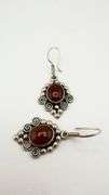 925 Sterling Silver Mark Wasserman Samara Red Carnelian Dangle Earrings