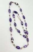925 Sterling Silver Michael Dawkins Starry Night Amethyst Station Necklace