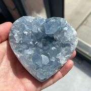 Celestite Heart Crystal Raw Madagascar Geode