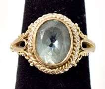 Blue Topaz Gemstone Ring in Sterling Silver