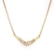 Pretty Estate 14K YG Necklace with Marquise Diamonds