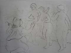 Investment! Very collectable remarkable limited edition Pierre-Auguste Renoir signed in the stone.