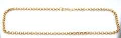 14kt Yellow gold Rolo link anklet