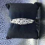 14K White Gold Vintage Diamond Bracelet – Natural Diamonds