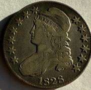 1828 Pretty Two Tone Bust Half Dollar