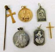 Lot of Vintage Religious Crosses and Medals