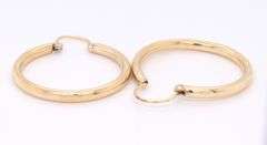 14kt Yellow Gold Tube Hoop Earrings