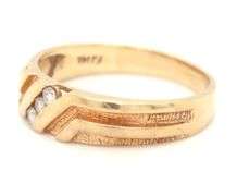 Useful 14k YG Band/Ring with Diamonds