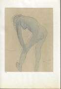 Exclusive Auguste Rodin Lithograph of Watercolor Signed in the Plate, 1949