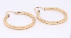 14kt Yellow Gold Tube Hoop Earrings