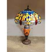 Stained Glass Dragonfly Shade Table Lamp