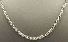 925 Sterling silver rope chain necklace