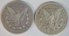 1878-CC & 1890-CC Morgan Silver Dollars. Scarce Carson City's