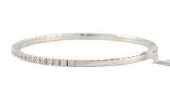 New 1.44ctw Round Diamond Flex Bangle Bracelet in 14K