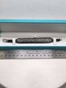 New! +10 ctw all natural diamond  weaved on fabric bracelet