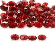 Amazing 11.09ct oval cut cherry red Garnet set