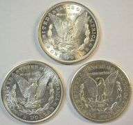 Real flashy-white top end 1921 P-D-S Morgan Silver Dollars