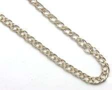 925 Sterling silver double link chain necklace
