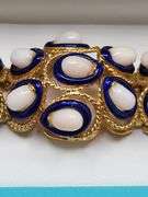 Extremely rare and collectable Art Deco 18KT Gold & Enamel Italian Bracelet