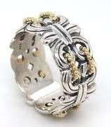 Lagos Fleur De Lis 2 tone wide band