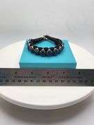 New! +25 ctw all natural topaz and 1.25ct diamond weaved on fabric bracelet