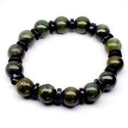 Large beads! 282.74ct black and green Burmese Jade! Untreated!