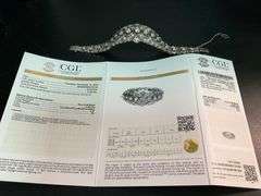 CERTIFIED WHITE GOLD DIAMOND VITAGE / ANTIQUE DIAMOND BRACELET