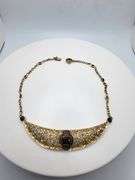 Rare Antique Russian 14KT Gold Necklace with Rubies, garnet and Diamonds