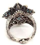 Barabara Bixby blue and white topaz lolite starburst ring
