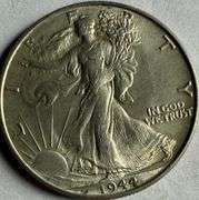 1944 BU Plus Walking Liberty Half