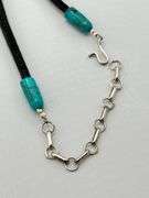 925 Sterling Silver Handcrafted Unique Native American Heishi necklace With Turquoise Jacla Drop Nec