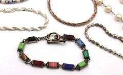 Group lot of Vintage 925 sterling silver bracelets