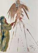 Highly Collectible and Rare Salvador Dali Original Lithograph from the 'Biblia Sacra' Suite