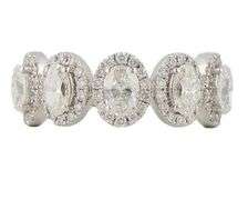 2.40ctw Oval and Round Diamond Five Stone Frame Ring in 14K