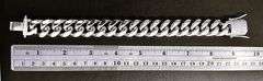 Huge 80.5 Gram 14 Kt White Gold Plate Cuban Curb Link Bracelet