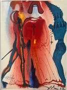 Original plate Signed Salvador Dalí Lithograph from the Romeo & Juliet Rizzoli Edition, Milan 1975