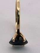 CERTIFIED 14K YELLOW GOLD SAPPHIRE RING.