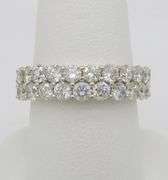 4.45CTW Two-Row Diamond Eternity Band