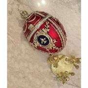 Red Fabergé 24K Gold Embellished with Swarovski Crystals