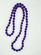 Native American Long Strand Amethyst Round Beads Necklace