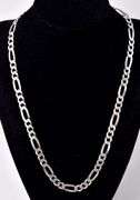 Figaro Chain Necklace in Sterling Silver