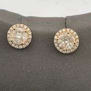 CERTIFIED BRAND NEW 14K YELLOW GOLD DIAMOND STUDS