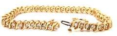 Popular 14K YG "S" Link Diamond Bracelet