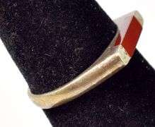 Red Gemstone Ring in Sterling Silver