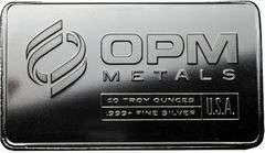 10 Troy Ounce .999 Pure Silver Bar from OPM