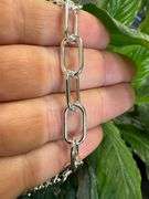 Sterling Silver Paperclip Rolo Link Chain 9mm Solid 925 Italy Necklace 18"