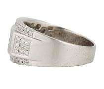 Gents 0.90ctw Pave Diamond Multi Row Band Ring in 14K