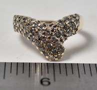 Interesting 14K Yellow Gold Diamond Ring