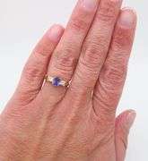 Tanzanite & Diamond Three Stone Ring